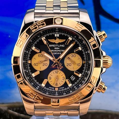 breitling chronomat two tone roman numerals|breitling chronomat 44 two tone.